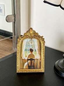 قطعة واحدة إطار صورة ديكور طرحة ذهبية بطراز قديم، مناسب لديكور المنزل والمناسبات الخاصة - إطار الصورة الرجعية - مشاهدة 11