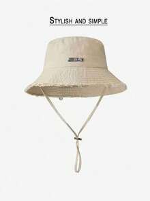 1 pieza Sombrero de sol de estilo coreano para mujer, nuevo sombrero de verano minimalista versátil y delgado de fácil cuidado con protección solar, cómodo y casual adecuado para exteriores, senderismo, reuniones, compras, viajes y otras ocasiones - MZ3364 - Ver 8