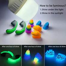 4pcs/Set - Glow-In-The-Dark & Regular Cute Puppy (Glow-In-The-Dark Requires Light Exposure To Glow), Sandals Slippers DIY Decoration Accessories, Shoe Charms, Perfect Gift, Charming Decor - Multicolor - View 3