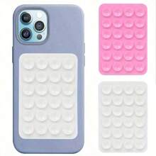 3 Pcs/Set Silicone Adhesive Phone Holder Grip, Suction Cup Phone Stand Suitable For Most Phones, Hands-Free Mirror Shower Phone Mount, For Selfie & Video Compatible With IPhone, Android Phone, Gift For Birthday, Family, Friends Phone Accessories