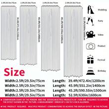 1 Stück, 472,4/551,2/590,5/630 Zoll Hochzeitsfeier Deko transparenter Organza Tüll Hintergrundvorhang, hängende durchsichtige Stoffe, geeignet für Hochzeitszeremonie, Valentinstag, Party, Bühnendekoration