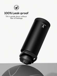 Meoky 32盎司保温水瓶，带吸管和手柄，防尘盖，防漏双层不锈钢 - 保冷24小时 - 适合健身、旅行、学校的运动水壶 - 黑色 - 查看 4