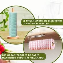 2 Rollos Paños de limpieza desechables, 40 hojas por rollo, no tejidos, toalla de limpieza multiusos para mesa, cocina, sala de estar, dormitorio y baño - 2 Rollos (Naranja+Azul) - Ver 3