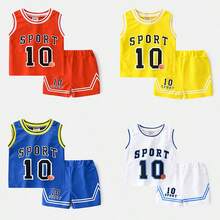 Young Boys Tank Top Co-Ords - Blue - View 2