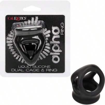 CalExotics Alpha Liquid Silicone Dual Cage  Ring For Men SE1492372