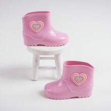 Baby Girl Rain Boot Light And Comfortable Rosemary Heart - Rosa Pálido - Ver 4