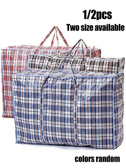 Túi đựng đồ chuyển nhà cỡ lớn siêu bền - Túi đựng đồ có khóa kéo, dung tích lớn, có thể tái sử dụng, thích hợp đựng quần áo, đồ giặt, chăn ga gối đệm - Lý tưởng cho việc chuyển nhà, sắp xếp tủ quần áo, trang trí ngày lễ, đồ dùng cần thiết khi đi du lịch, đựng đồ trong phòng tắm, đựng trang sức, có thể tái sử dụng, túi du lịch biển di động, thích hợp cho đi làm, đi học, mua sắm, du lịch, kỳ nghỉ và đi biển.