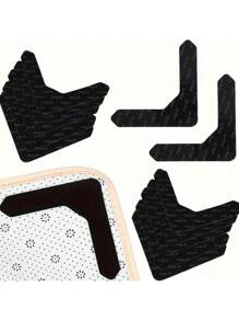 8 pièces de ruban adhésif pour tapis double face, matériau PC lavable antidérapant, réutilisable, pour sols en bois et carrelage, usage intérieur