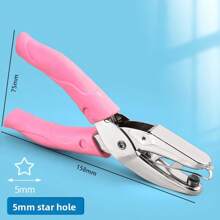 1pc Heart-Shape Handheld Single-Hole Punch Tool, Metal Construction With Soft Handle, Suitable For Clothing, Tickets, DIY Crafts, Scrapbooks School Supplies,Back To School