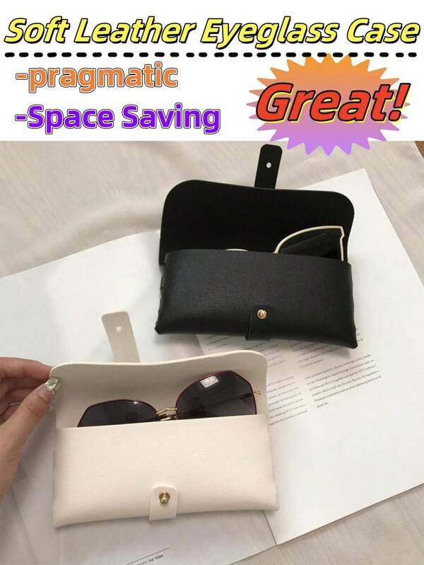 1/2/4 Stücke weiches Leder Brillenetui, weiches Brillenetui, Nieten Sonnenbrillen Tasche, tragbare PU Leder Sonnenbrillen Tasche, Reise Lesebrillen Hülle für Damen und Herren, Sonnenbrillen Etui, Brillen Tasche Reiseaccessoires, Reiseutensilien, Rückkehr zur Schule, Schulsachen, Sonnenbrillen für Damen