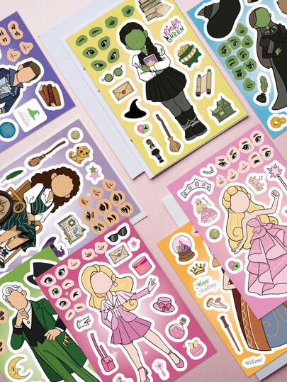 Set de 8 piezas de pegatinas con temática de bruja malvada, calcomanías decorativas adhesivas para escritorio, pared, taza, monopatín, cuaderno, funda de teléfono, Día del Maestro, regalos de Navidad, útiles escolares, vuelta al cole