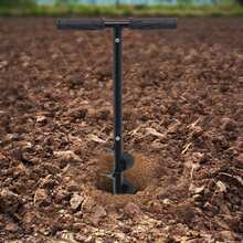 Hand Post Hole Digger Manual Fence Earth Auger Planter Borer W/ Non-Slip Handle - 1 - View 1
