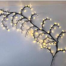 [LED Weiden Wandleuchte] 72 LED beleuchtete 1 Stück Innen Weiden Wandleuchte - Künstliche Pflanzenbaum Zweig Lampe für Schlafzimmer Wohnzimmer Dekoration Ästhetik Halloween Weihnachtsgeschenk