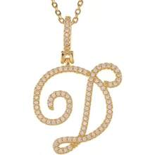 Gold Plated Initial Necklaces For Women Letter Pendant Necklaces Cubic Zirconia Stainless Steel Chain Iced Out Letter Necklace Birthday Gifts