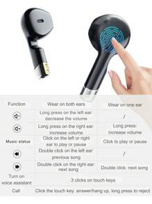 EFFEOKKI EFFEOKKI Smartwatch 2 In 1 Earbuds With Silicone Sleeve BT TWS Earphones Headset Make Answer Call Blood Pressure Sport Smart Watch
