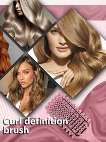 Curl Defining Brush, 2025 Curly Hair Brush, Vented Hair Brush For Detangling, Shaping And Defining Curls For Women And Men Less Pulling