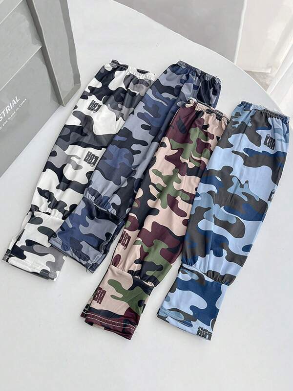 1 paar heren zomer camouflage koele ademende losse mouwen met ijs mouwen, hoge elasticiteit koele dunne mouwen, buitensporten rijden fiets armbeschermers mouw, vissen zonbescherming snel drogende ijs zijden mouw