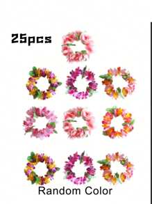 1-18 piezas Coronas florales hawaianas, diadema tropical de flores de Luau, tocado de leis, corona floral talla grande gruesa para decoración de fiestas de verano en la playa o piscina, decoración, suministros y favores, fiesta con temática de Hawái