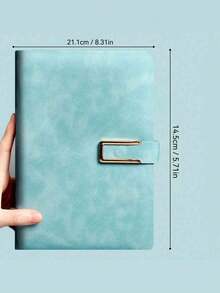 1件客製化復古A5皮革裝訂筆記本，1件經典PU皮革筆記本附個性化軟封面與書籤－適合學習用品、商務會議與大學生活，背包必備，2025返校計畫書學用品 - 多色 - 查看 8