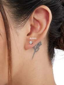 3 对防过敏不锈钢耳环套装，适合多个耳孔，精致的 14K 镀金耳环，适合女性，时尚可爱的小环和耳钉耳环堆叠，适合敏感耳朵 - 耳環套裝 - 查看 5