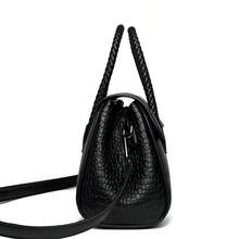 New Women's Handbag, Middle-Aged Women's Handbag, High-End Imported Tote Bag, Women's Fashion Versatile Shoulder Crossbody Bag - Black - View 5