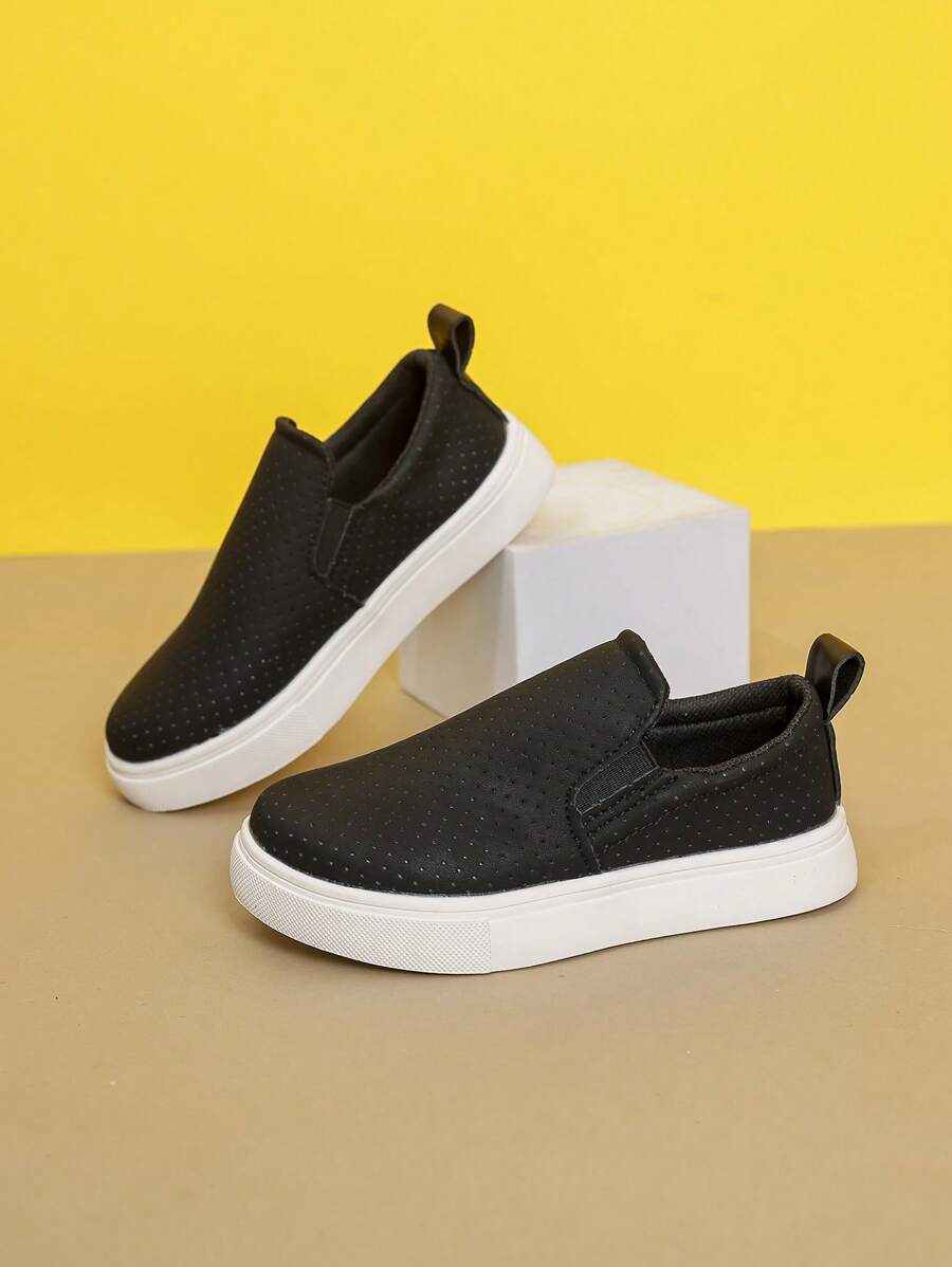 New Design Men's White Slip-On Casual Flat Sneakers, Versatile And Fashionable