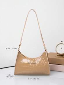 Fashionable Versatile One Shoulder Underarm Baguette Bag - Multicolor - View 2