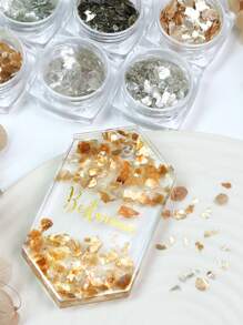 6 couleurs/set de paillettes de remplissage en mica marbré asymétrique, pour les matériaux de remplissage de moules en résine époxy, fournitures artisanales DIY pour les projets artistiques décoratifs, fournitures de coulée de bijoux