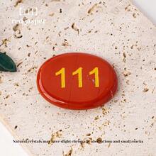 1 PIEZA Piedra de preocupación con números en el pulgar - Cristales de chakra (Cuarzo rosa, Amatista, Ojo de tigre) para la ansiedad y la meditación