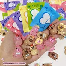 20/30 pièces Boîte cadeau surprise mignonne avec capybara aveugle/capybara, thème capybara emballage indépendant, convient pour les fêtes, anniversaires et cadeaux de vacances pour les personnes de 14 ans et plus. Bijoux de dessin animé, petits accessoires, très adaptés pour offrir des jouets et de petits cadeaux (les couleurs des sacs sont aléatoires)