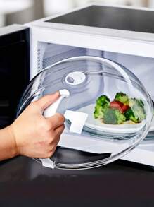1 Microwave Transparent Splash Proof Cover, Transparent Microwave Food Cover, Splash Proof Oil Proof Cover, Reusable Airtight Food Cover, Cake Food Cover, Refrigerator Dining Table Banquet Preservation Cover, Kitchen Heat-Resistant Cover, Fresh Dustproof Special Cover, Hot Dish Cover, Bowl Cover