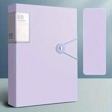 60-Pockets A4 File Folder, Suitable For A4 Size Documents Like Exam Papers, Made Of PP Material, Transparent & Waterproof, Convenient For Home, School, Office Document Storage And Organization, Great For Back To School