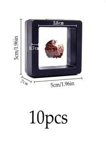 Acrylic 3D Floating Display Storage Box - Acrylic Jewelry Storage Box With Elastic Film, For Necklaces, Bracelets, Rings, Coins, Earrings And Pins Transparent Hanging Organizer - Retail And Personal Use Gift Box, Jewelry Gift Box, Transparent Design, Secure Closure For Women Storage Organizer Travel Essentials Gift Back To School