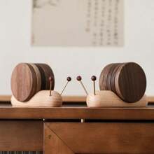 1pc Walnut Cartoon Snail Creative Tea Cup Mat Insulation Mat Solid Wood Tea Table Wooden Tea Mat Gift