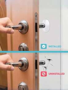 6pcs Clear Silicone Self - Adhesive Door Knob, Strongest Home Wall & Door Handle Stopper, Round Wall Shield Cushion, Quiet Wall Protector For Door Handle, Guard Door Bumper Silencer