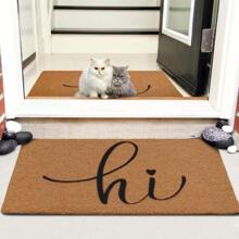 Hi Door Mat Outdoor Indoor Welcome Mats NonSlip Durable Welcome Door Mat Outdoor For Front Door Entrance Resist Dirt Easy To Clean 17 X 30