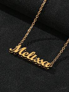 1 chiếc dây chuyền vàng 18K khắc tên cá nhân, mặt dây chuyền tên tùy chỉnh, trang sức tên tối giản, quà tặng cho nữ, kèm hộp quà sang trọng, có nhiều kiểu chữ và kiểu dây chuyền khác nhau để lựa chọn. - Vàng hai lớp - Xem 19