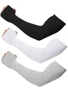 UV Protection Arm Sleeves With Thumb Hole, Suitable For Men & Women, For Work, Cooling Tattoo Cover, Compression Sleeve For Cycling, Fishing, Outdoor Activities, Hiking, Gym, Yoga, Workout, Beach, Camping, Cruise - Multicolor - View 16