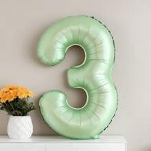 32inch Retro Olive Green Number Balloons|Foil Metallic Birthday Party Decorations| Individually Packaged Collapsible Number Balloons Photo Props|For Birthday, Anniversary, Holiday Decor