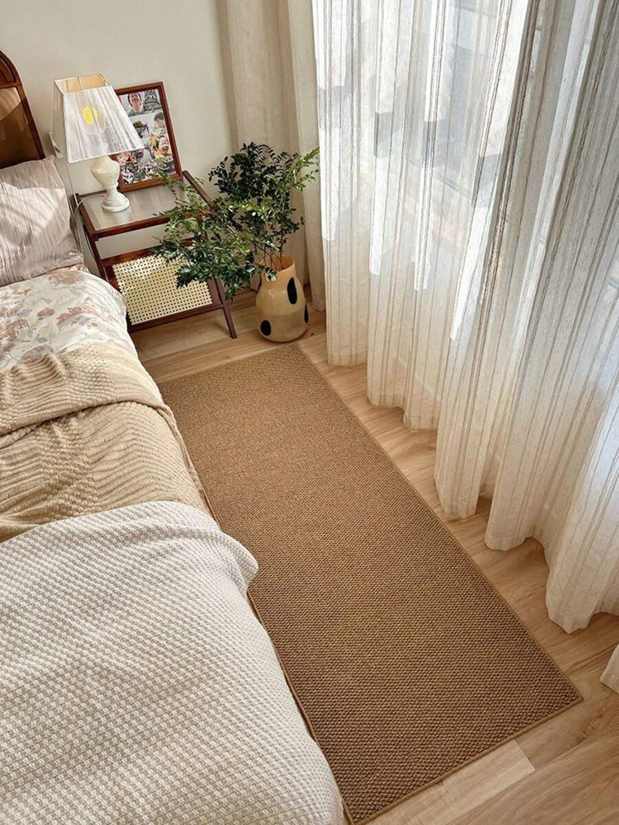 1 件卧室地毯仿剑麻长条地毯，非常适合入口、洗衣房、走廊、卧室、厨房、客厅和餐厅的硬木地板，时尚长地垫 - 室内四季家居装饰、门垫、可洗且防滑，非常适合家庭用作走廊地毯、卧室地毯、厨房地毯、床边地毯、家居装饰 | 厨房装饰