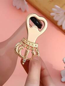 1pc Vintage Gold Crown Bottle Opener, Convenient Portable Beer Opener - Gold - View 2