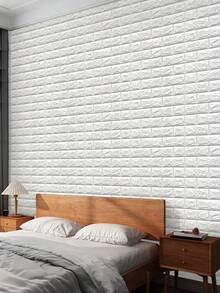 Carta da parati con mattoncini a forma di schiuma, adesivi murali autoadesivi 3D a prova di acqua e anti-E per pulire, applicare e applicare, può essere tagliata, adatta per decorare i soggiorni, dormitori e camere da letto - Multicolore - Visualizzare 8