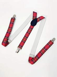 1 set Nœud papillon unicolore et bretelles casual pour homme, clips de bretelles, convient pour un port quotidien