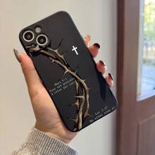 Marc 9:3 Versículo Bíblico Cruz Estética Decoración de Invierno Funda para iPhone 16 11 15 14 13 12 Pro Max XR Plus Funda Negra Protección Regalo Cristiano Adecuado para Hermanas Mujeres Hombres - Colores mixtos - Ver 8
