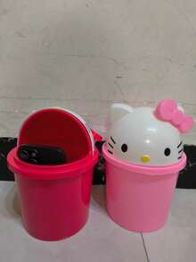 Sanrio 14*11.5*22 Cm 1 Pc Desktop Mini Trash Can Hello Kitty Cute Trash Can 8.27*5.51 Inch Desktop Ornament Trash Can No Power Supply Required Suitable For Room Decoration Home And Kitchen - Multicolor - View 11