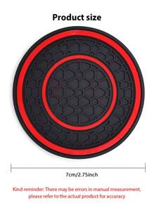 2 piezas Premium Almohadilla antideslizante de silicona de 2.75 pies para el panel de control central - Goma de alta calidad, a prueba de polvo, diseño a juego en rojo y negro - Perfecto para proteger el interior de tu automóvil