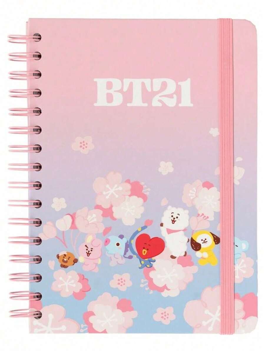 Grupo Erik Sakura BT21 A5 Notizbuch, Geschenke zur Einschulung - Pink - Übersicht 1