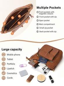 NEWHEY 女士斜挎包 PU 皮革钱包 女士斜挎包 防水单肩包 工作休闲