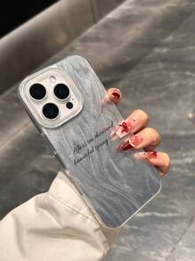 1 Stück personalisiertes Handyhülle, TPU Material mit Text- und Grafik Muster, glänzend, wasserdicht, stoßfest, rutschfest, weicher Handyschutzhülle, kompatibel mit Apple 16 Pro Max/15 Pro/14 Plus/13 Pro/12 Pro Max/11/XsMax/8/7, interessant, minimalistisch, personalisiert, einzigartig, ideal als Geschenk für Freund, Freundin, Familie, Freunde, Großeltern, Paar, Jahrestag, Geburtstag, Abschluss, Muttertag, Vatertag, transparent, glänzend, glatte Hülle