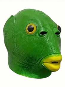 1 pieza Tocado de pez verde divertido - Accesorios de disfraz de látex para fiestas y eventos, hecho a mano, adecuado para adolescentes y adultos mayores de 14 años, Halloween